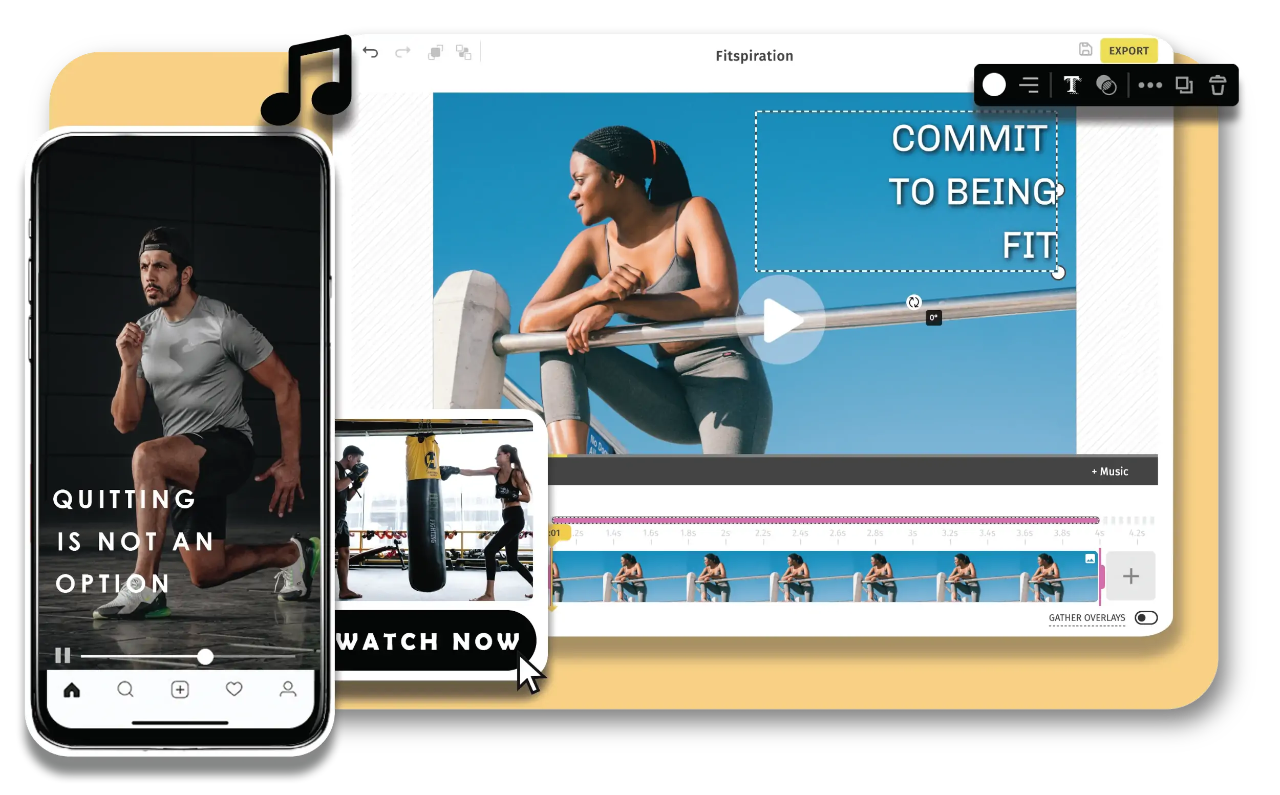 Experience an all-in-one fitness video maker
