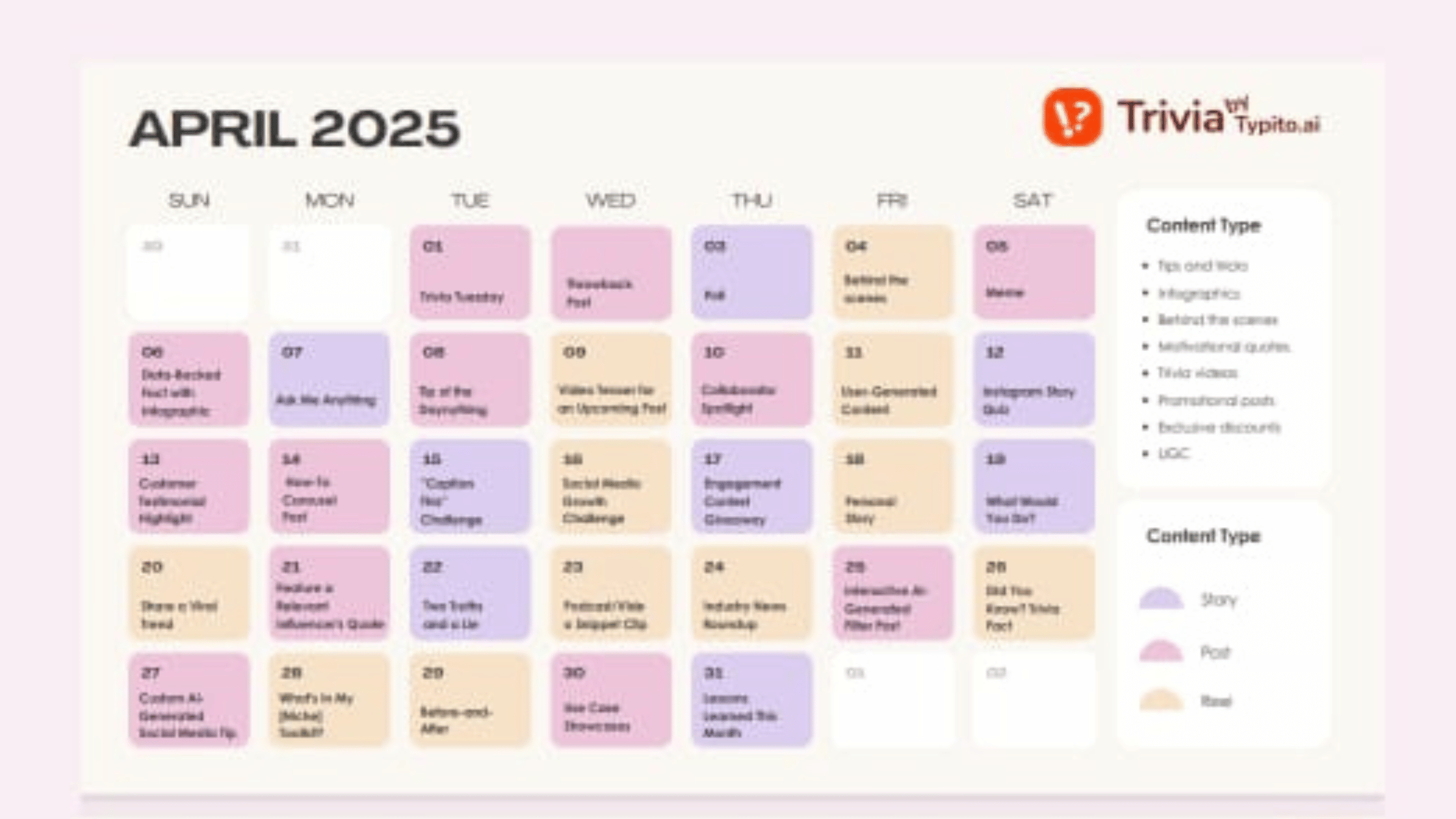 10 Unique Social Media Calendar Ideas for 2025