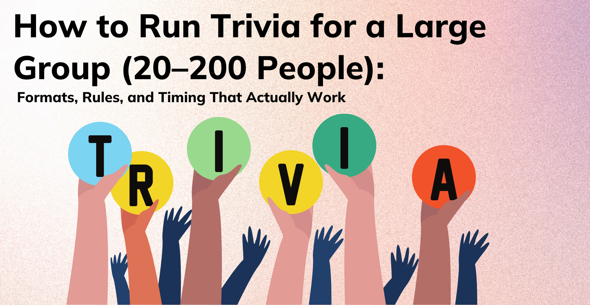 How to Run Trivia for a Large Group (20–200 People): Formats, Rules, and Timing That Actually Work