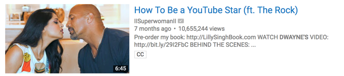 Lilly Singh (Superwoman) clearly wins at building an anticipation about what happened when she met Dwayne Johnson