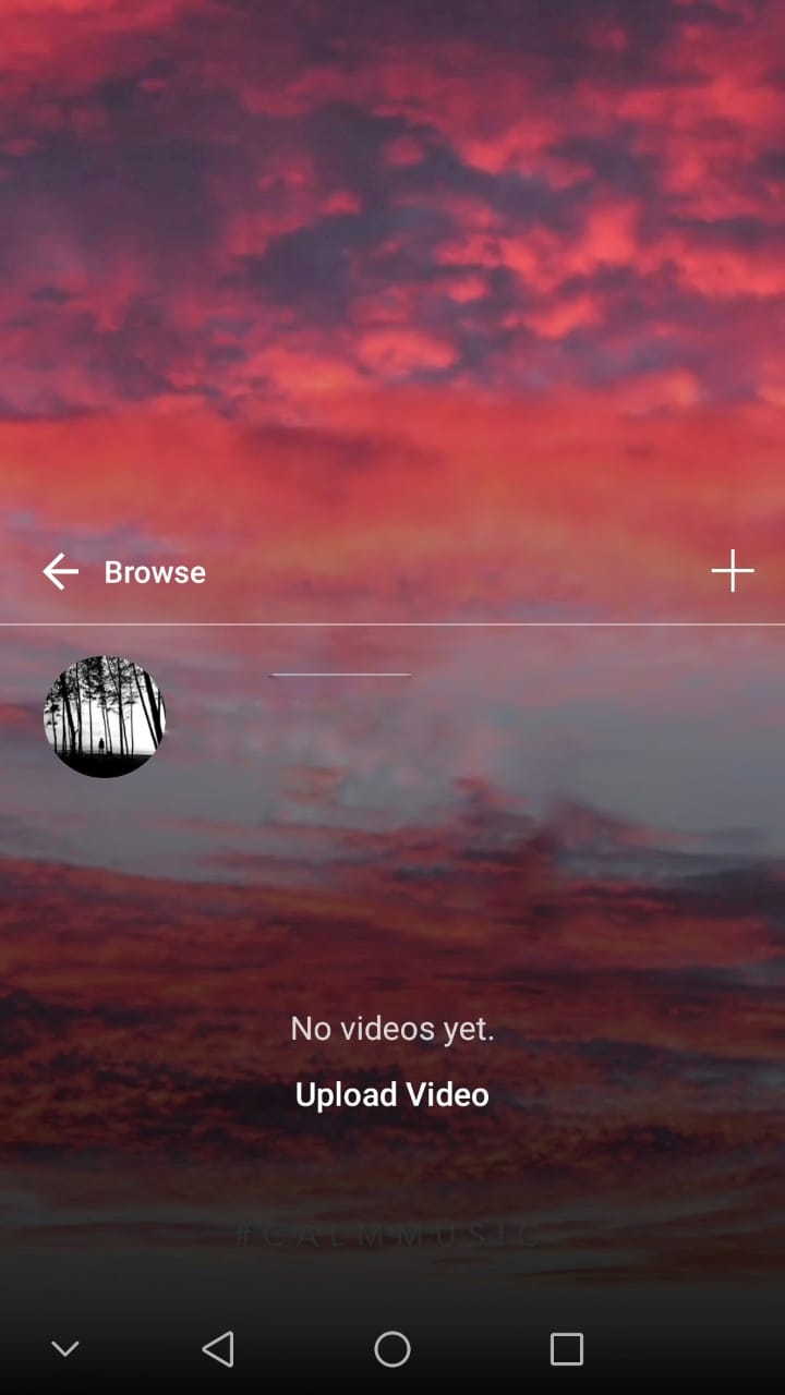 igtv - video upload screen
