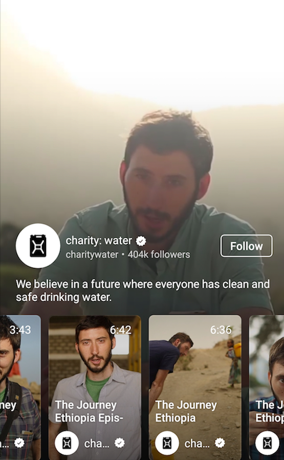 IGTV Charity:Water