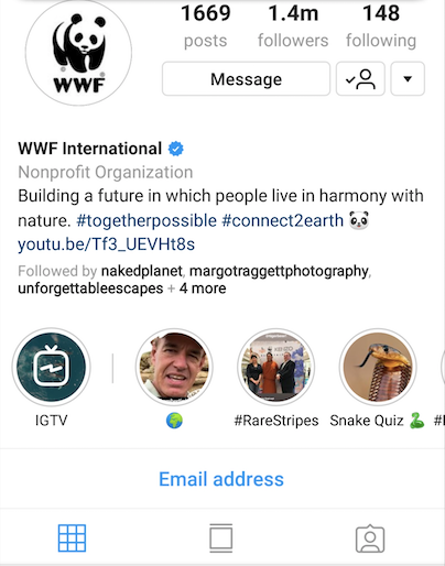 WWF Instagram 