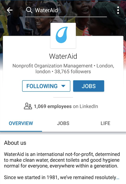 Profile of WaterAid