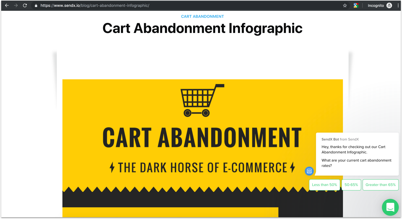 Link to the page: https://www.sendx.io/blog/cart-abandonment-infographic/