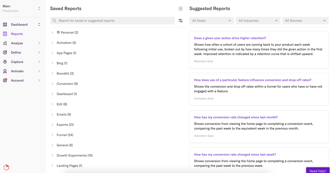 Heap Suggested Reports