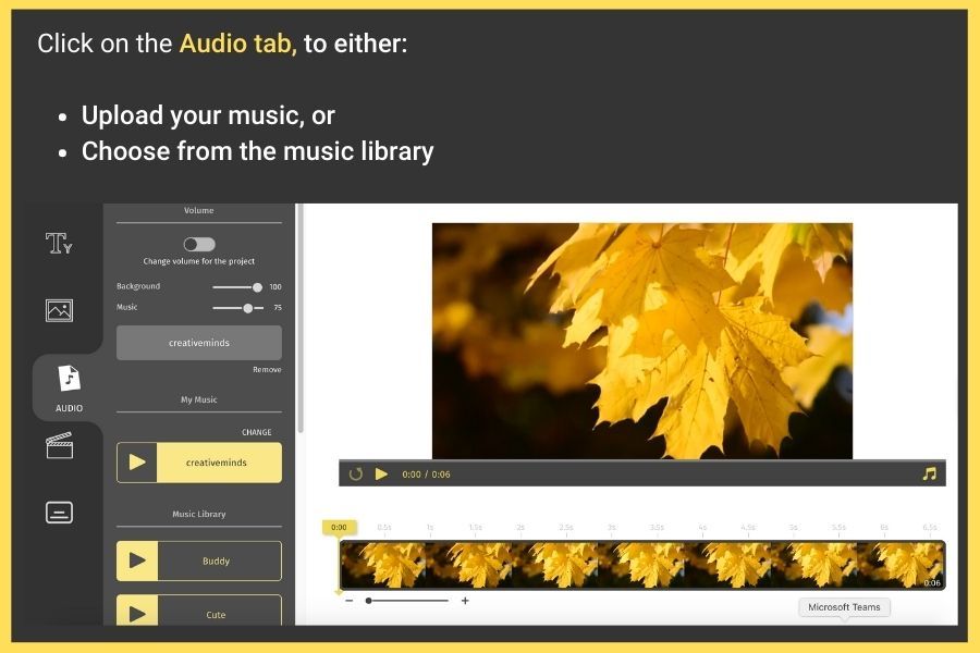 how to add music to a video online
