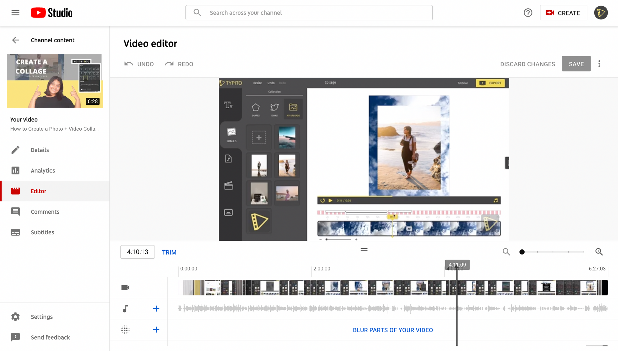 Typito Images - How to Edit Videos on Youtube Studio