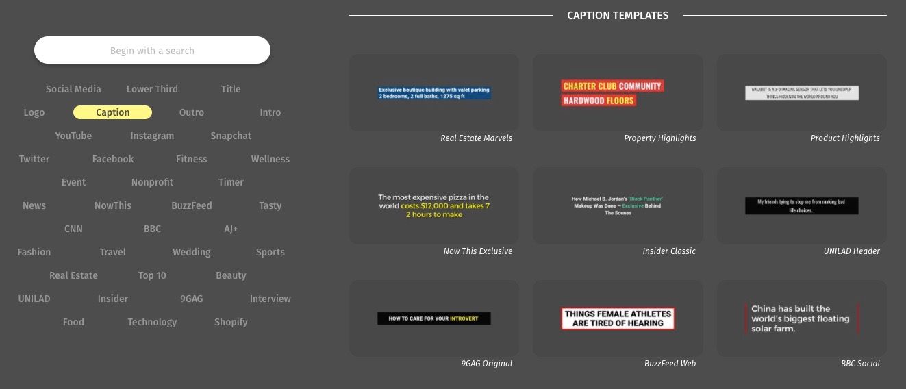 How to make cool video edits: Caption Templates
