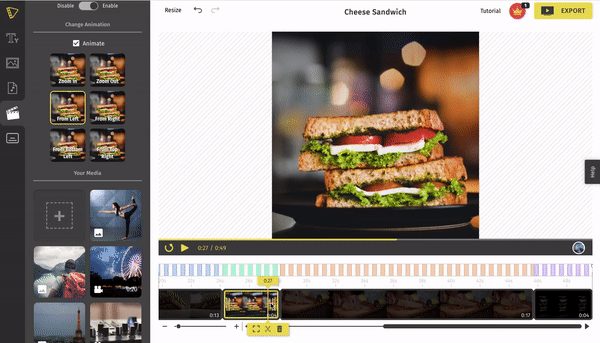 How to make a video longer for Instagram: Increase the time of the images