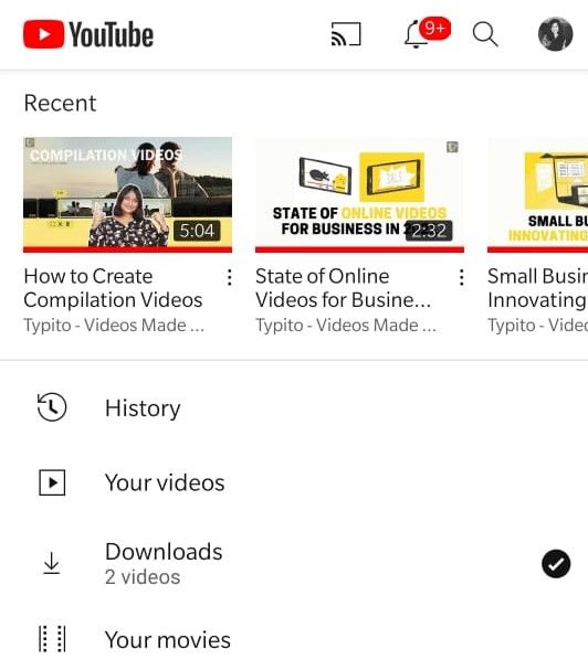 How to download your own Youtube videos: View the downloads in your Youtube library