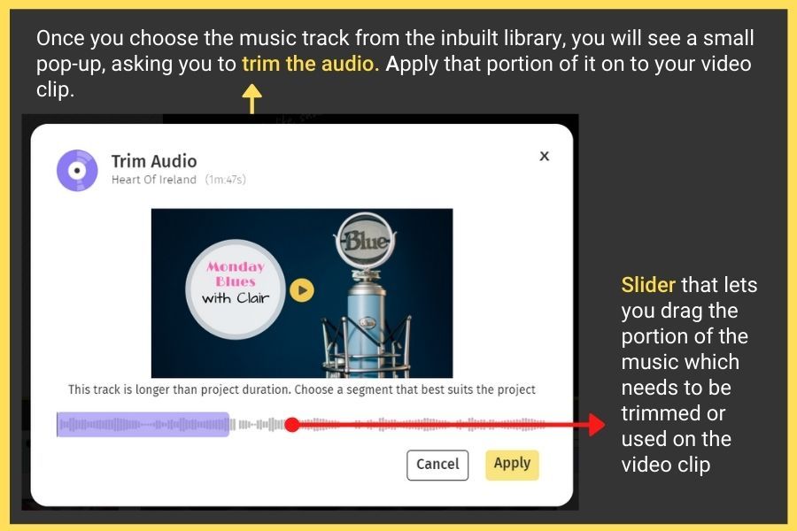 how to add audio to youtube video