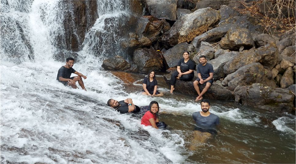 At the Viripara waterfalls