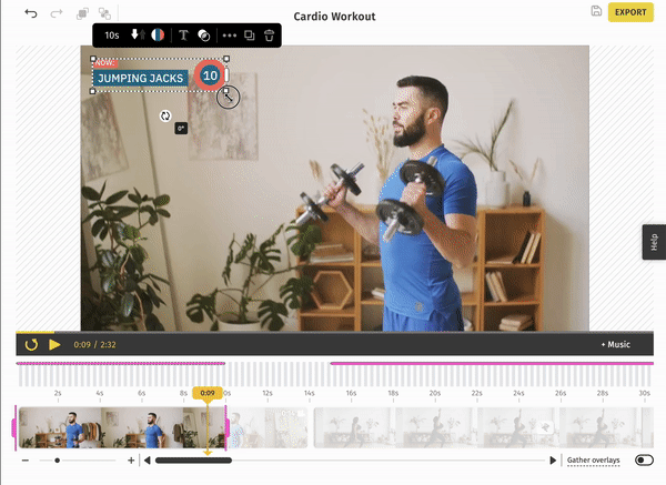 Adding a timer template to the canvas and changing its colour and position